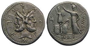 M. Furius L.f. Philus, Rome, 120 BC. AR ... 