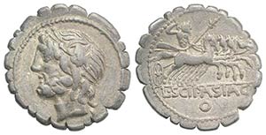 L. Scipio Asiagenus, Rome, 106 BC. AR ... 
