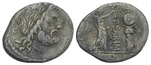 P. Sabinus, Rome, 99 BC. AR Quinarius (14mm, ... 