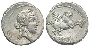 Q. Titius, Rome, 90 BC. AR Denarius (17mm, ... 