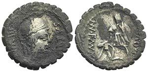 Mn. Aquillius Mn.f. Mn.n., Rome, 71 BC. AR ... 