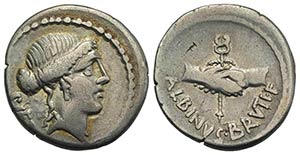 Roman Imperatorial, Albinus Bruti f., Rome, ... 