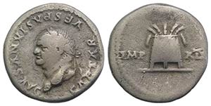 Vespasian (69-79). AR Denarius (17mm, 2.98g, ... 
