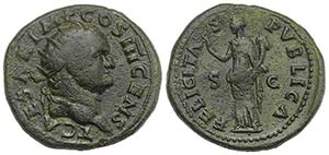 Titus (Caesar, 69-79). Æ Dupondius (28mm, ... 