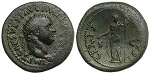Titus (79-81). Æ Dupondius (30mm, 17.36g, ... 