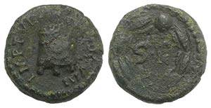 Titus (79-81). Æ Quadrans (13mm, 2.74g, ... 