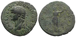 Domitian (Caesar, 69-81). Æ As (28mm, ... 