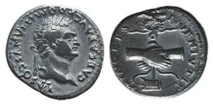 Domitian (Caesar, 69-81). AR Denarius ... 