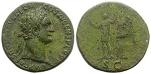 Domitian (81-96). Æ Sestertius (33mm, ... 