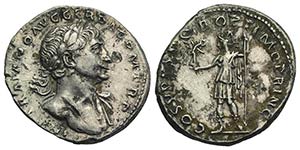 Trajan (98-117). AR Denarius (19mm, 3.26g, ... 