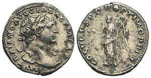 Trajan (98-117). AR Denarius (18mm, 2.80g, ... 