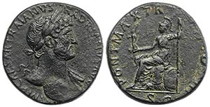 Hadrian (117-138). Æ Sestertius (31mm, ... 