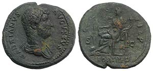 Hadrian (117-138). Æ As (27.5mm, 10.20g, ... 