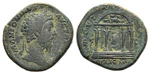 Marcus Aurelius (161-180). Æ Sestertius ... 
