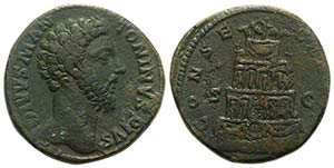 Divus Marcus Aurelius (died 180). Æ ... 