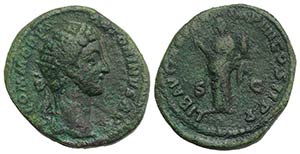 Commodus (177-192). Æ Dupondius (26mm, ... 