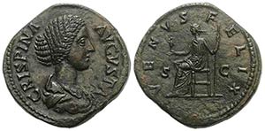 Crispina (Augusta, 178-182). Æ Sestertius ... 