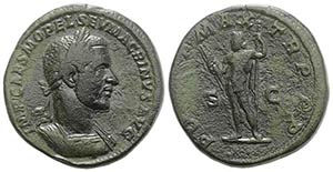 Macrinus (217-218). Æ Sestertius (30mm, ... 