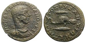 Diadumenian (AD 218). Thrace, Byzantium. Æ ... 
