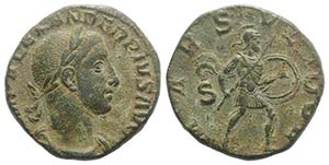 Severus Alexander (222-235). Æ As (27mm, ... 