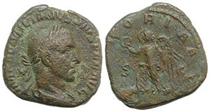 Aemilian (AD 253). Æ Sestertius (29mm, ... 