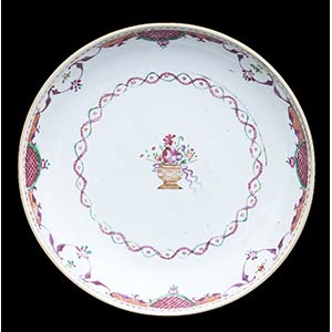 A QING DYNASTY FAMILLE ROSE DISHlate 18th ... 