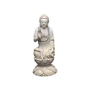 AN IVORY CARVING OF SEATED BUDDHAEarly 20th ... 