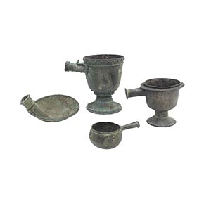 FOUR INDONESIAN BRONZE INCENSE ... 