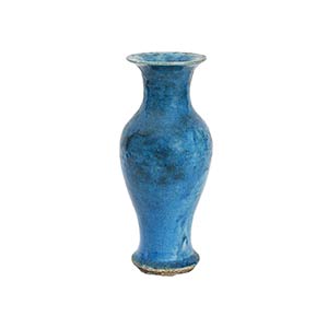 A QING DYNASTY TURQUOISE-GLAZED BALUSTER ... 