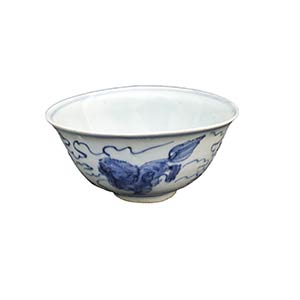A MING DYNASTY BLUE AND WHITE BOWLlate 15th ... 
