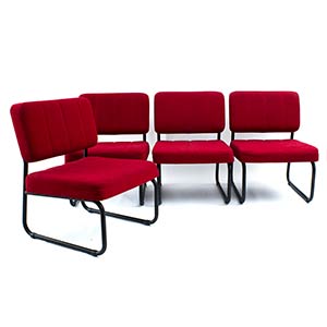 ITALIAN MANUFACTUREFour armchairs with ... 