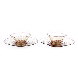 CAPPELLIN - MURANOPair of cups with saucers, ... 