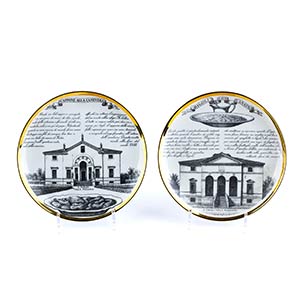 FORNASETTI - MILANPair of dishes with ... 