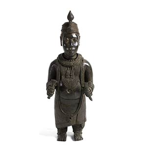A BRONZE FIGURE OF THE IFE OONI KING FROM ... 