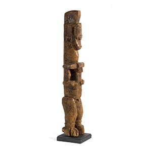 AN IGBO WOODEN STANDING FIGURE FROM NIGERIA, ... 