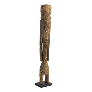 A TOBA WOODEN FIGURE OF A STANDING ... 