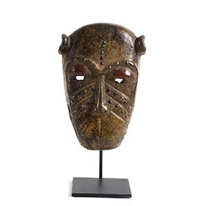 A BAULE WOODEN MASK FROM IVORY COAST40 cm ... 
