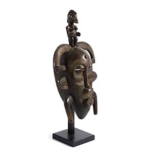 A SENUFO WOODEN MASK FROM IVORY COAST, ... 