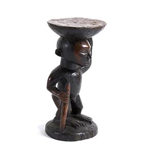 A BEMBE WOODEN STOOL FROM ... 