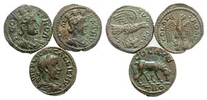 Troas, Alexandria, lot of 3 Æ coins, ... 