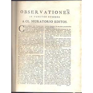 ANONIMO. - Observationes in Venetos nummos, ... 