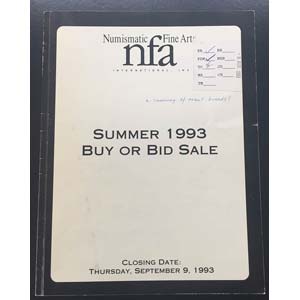 Numismatic Fine Art Auction Summer 1993 Buy ... 