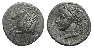 Corinth, c. 350-300 BC. AR Hemidrachm (11mm, ... 