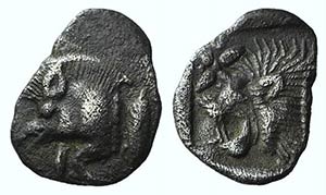 Mysia, Kyzikos, c. 450-400 BC. AR Hemiobol ... 