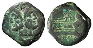 Star series, Rome, 169-158 BC. Æ As (30mm, ... 