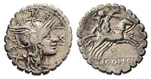 C. Malleolus C.f., Rome, 118 BC. AR Serrate ... 