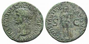 Claudius (41-54). Æ As (30mm, 9.87g, 6h). ... 