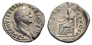 Vespasian (69-79). AR Denarius (19mm, 3.26g, ... 