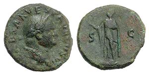 Vespasian (69-79). Æ As (26mm, 9.89g, 6h). ... 