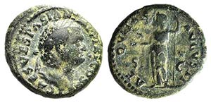 Titus (Caesar, 69-79). Æ As (26mm, 10.87g, ... 